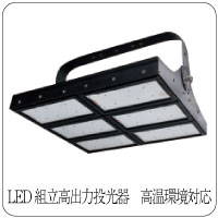 LED組立高出力投光器・特注・高温環境対応